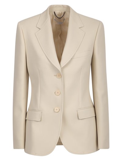 Shop Stella Mccartney Gabardine Jacket In Neutrals