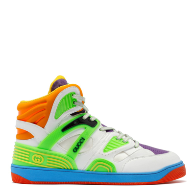 Shop Gucci Multicolor Basket Sneakers
