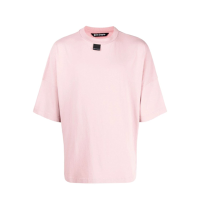 Shop Palm Angels Blurred-logo T-shirt In Pink