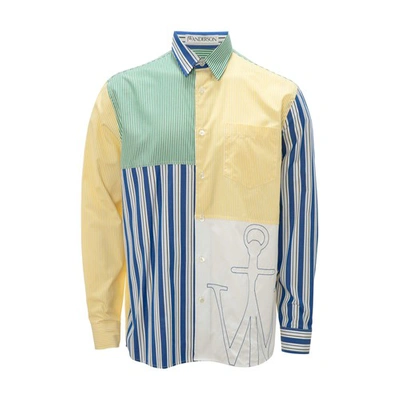 Shop Jw Anderson Anchor Patchwork Classic Shirt In Multi