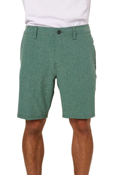 Shop O'neill Reserve Heather Hybrid Water Resistant Swim Shorts In Pine