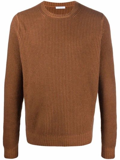 Shop Malo Crewneck Sweater In Brown