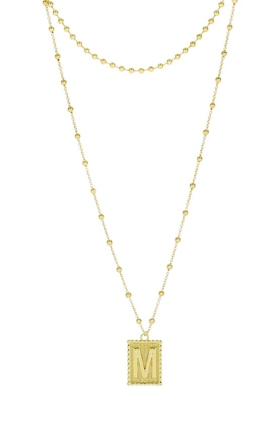 Shop Panacea Initial B Dot Layered Pendant Necklace In Gold - M