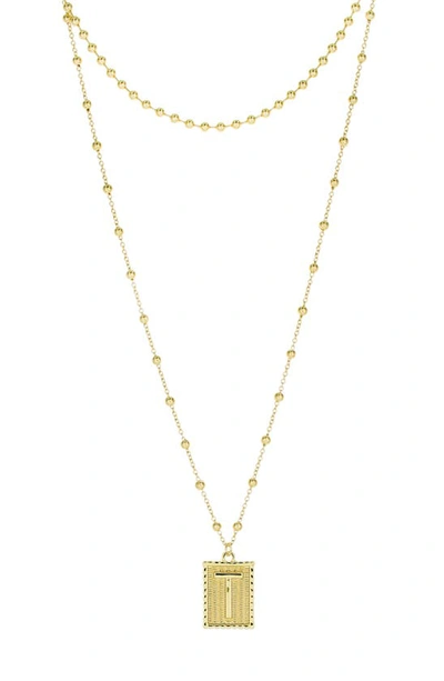 Shop Panacea Initial B Dot Layered Pendant Necklace In Gold - T
