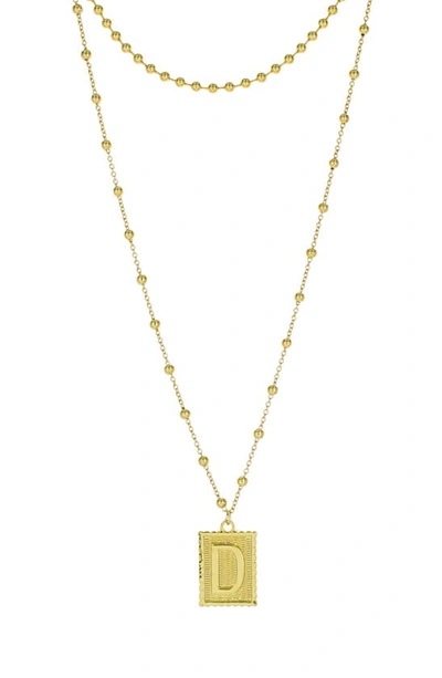 Shop Panacea Initial B Dot Layered Pendant Necklace In Gold - D