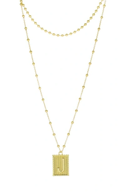 Shop Panacea Initial B Dot Layered Pendant Necklace In Gold - J