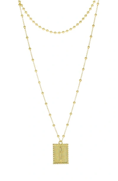 Shop Panacea Initial B Dot Layered Pendant Necklace In Gold - I