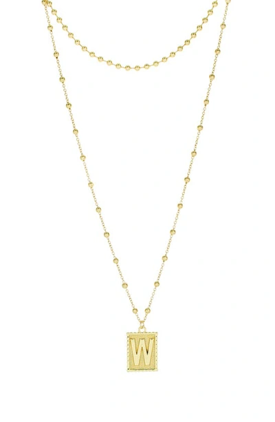 Shop Panacea Initial B Dot Layered Pendant Necklace In Gold - W