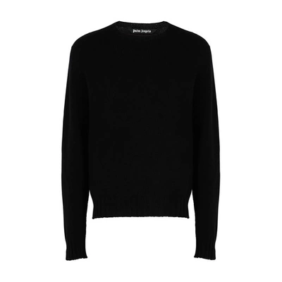Shop Palm Angels Logo Sweater In Black White