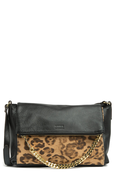 Shop Aimee Kestenberg Aimee Kestenburg Leather Madison Crossbody Bag In Black/amazon Leopard