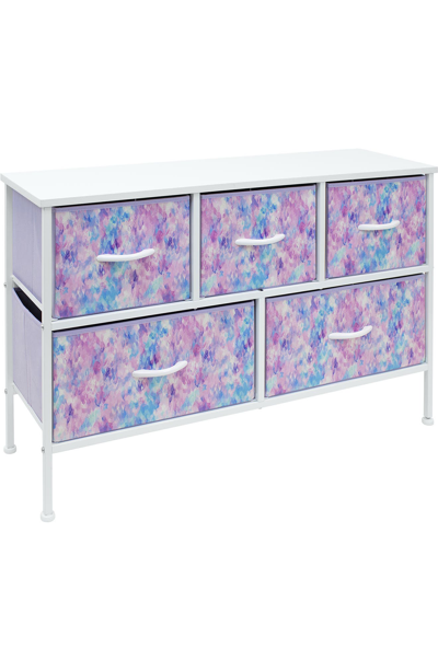 Shop Sorbus 6 Cube Drawer Chest Dresser In Tie-dye Purple