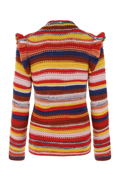 Multicolor Cashmere Blend Sweater Multicoloured Chloe Donna Xs In  Multicolor Red 1