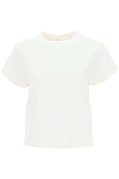 Shop Agolde Anika Cap Sleeve T-shirt In Off White (white)