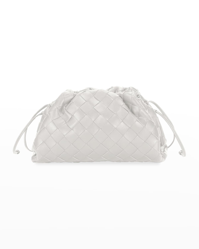 Shop Bottega Veneta Mini Pouch Intrecciato Crossbody Bag In White