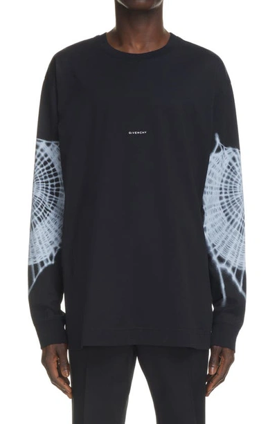 Shop Givenchy X Chito Spiderweb Graffiti Long Sleeve Graphic Tee In 001-black
