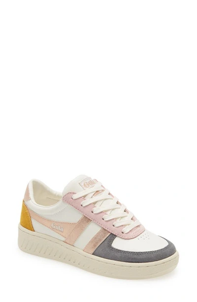 Shop Gola Classics Grandslam Quadrant Sneaker In Off White/ Ash/ Rose Gold/ Sun