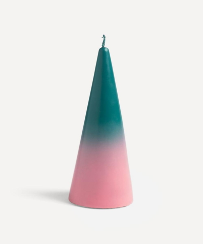 Shop Klevering Fade-effect Small Cone Candle In Multicolour