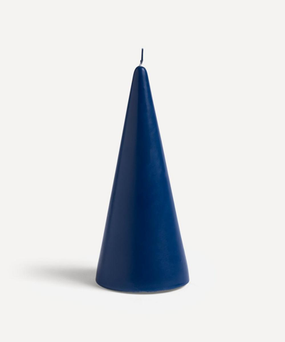 Shop Klevering Medium Cone Candle In Blue