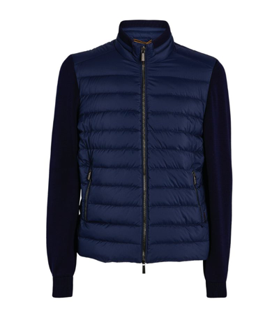 Shop Moorer Quilted Cattaneo Jacket In Blue