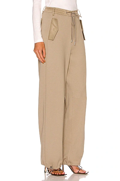 Shop Dion Lee Parachute Sweatpants In Stone