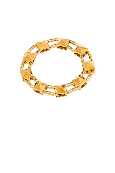 Shop Valentino Stud Chain Bracelet In Oro