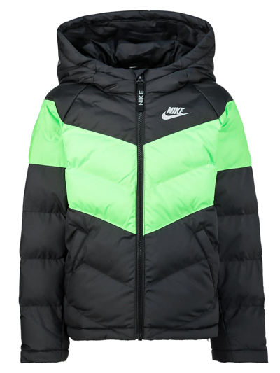 Sportswear Big Kids Synthetic fill Jacket In Black green Strike black metallic Silver