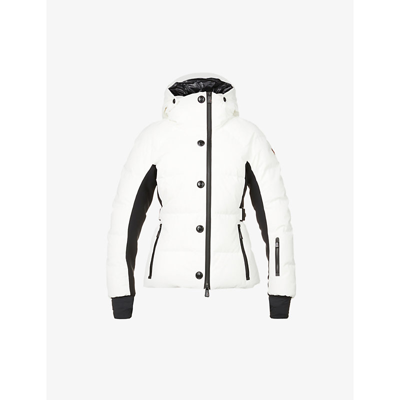 Shop Moncler Womens White Guyane Padded Shell Jacket Xs