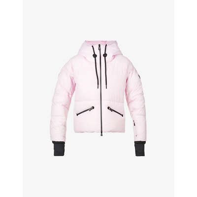 Shop Moncler Womens Pink Allesaz Padded Shell-down Jacket Xs