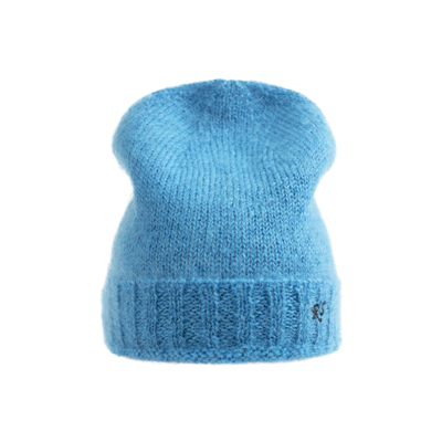 Shop Raf Simons Rs Knitted Beanie In Blue