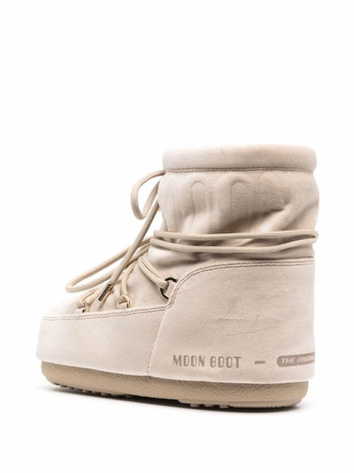 Shop Moon Boot Mars Velvet Boots Beige