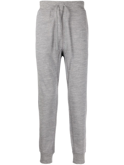 Shop Polo Ralph Lauren Wool Knit Track Pants In Grey