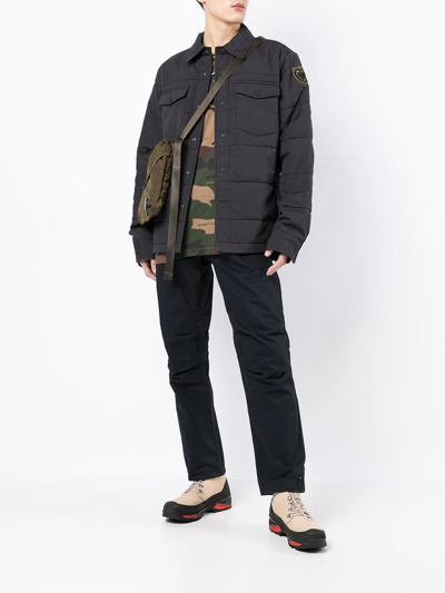 Shop Maharishi Padded Shirt Jacket In Black