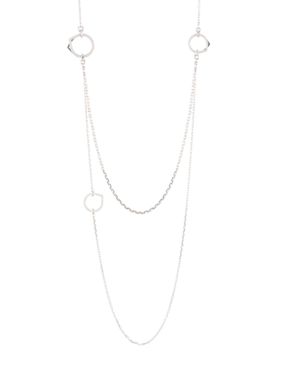 Shop Repossi Women's Antifer 18k White Gold & Diamond Long Necklace