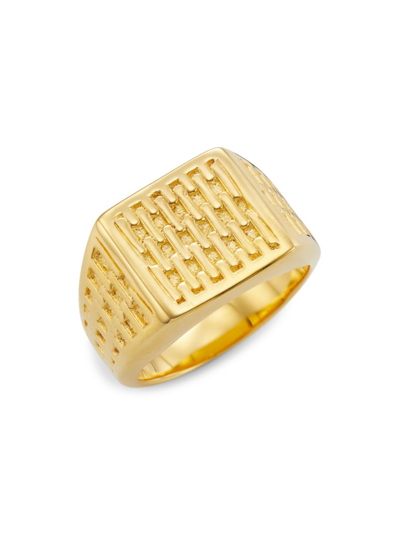 Shop Missoma Women's 18k Yellow Gold Vermeil Woven Signet Ring