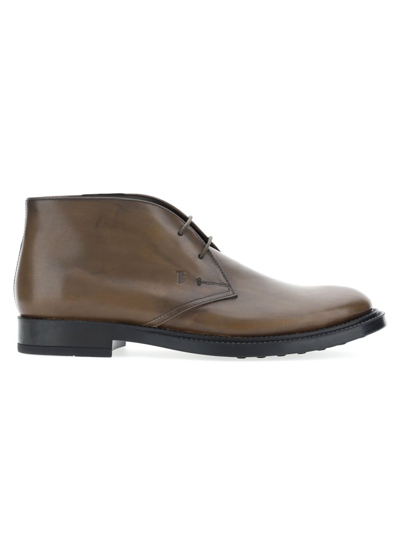 Shop Tod's Men's Polacco Formale Lace-up Shoes In Cacao