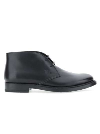 Shop Tod's Men's Polacco Formale Lace-up Shoes In Black