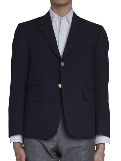 Shop Thom Browne Men's Fit 5 Two-button Wool Sport Jacket In Navy