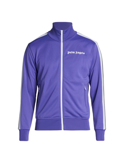 Shop Palm Angels Men's Classic Track Jacket Purple White