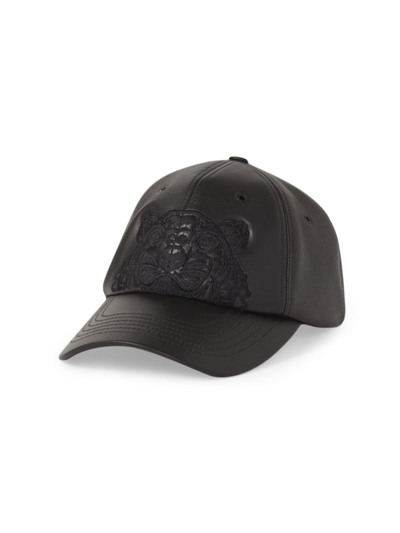 Shop Kenzo Embroidered Tiger Baseball Cap In Black