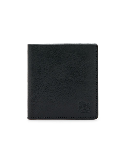 Shop Il Bisonte Men's Leather Bi-fold Wallet In Black