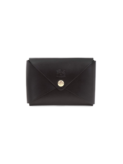 Shop Il Bisonte Men's Vacchetta Leather Envelope Card Case In Black