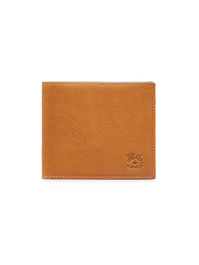Shop Il Bisonte Men's Leather Bi-fold Wallet In Vintage Natural
