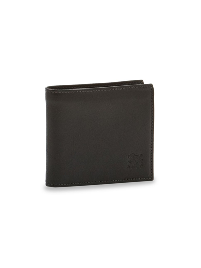 Shop Il Bisonte Men's Leather Bi-fold Wallet In Vintage Black