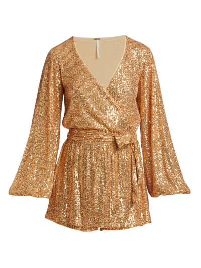 FREE PEOPLE CHRISTA SEQUIN ROMPER 400015120092