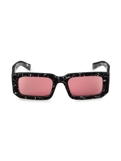 Shop Prada Men's 06ys 53mm Solid Sunglasses In Abstract Black