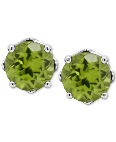 Macy's Rhodolite Garnet Stud Earrings (1-1/5 Ct. T.w.) In Sterling Silver (also In Opal, Citrine, White Top In Peridot