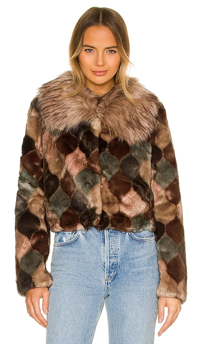 Unreal Fur Casablanca Faux Fur Jacket In Spices