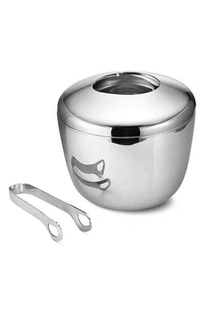 Georg Jensen Sky Ice Bucket With Ice Tongs In Silver