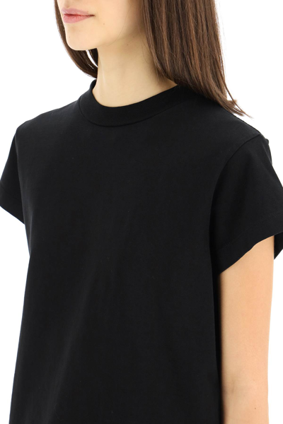 Shop Agolde Anika Cap Sleeve T-shirt In Black