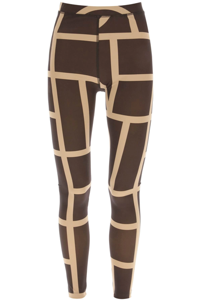 Totême Brown High Waist Monogram Leggings